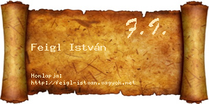 Feigl István névjegykártya